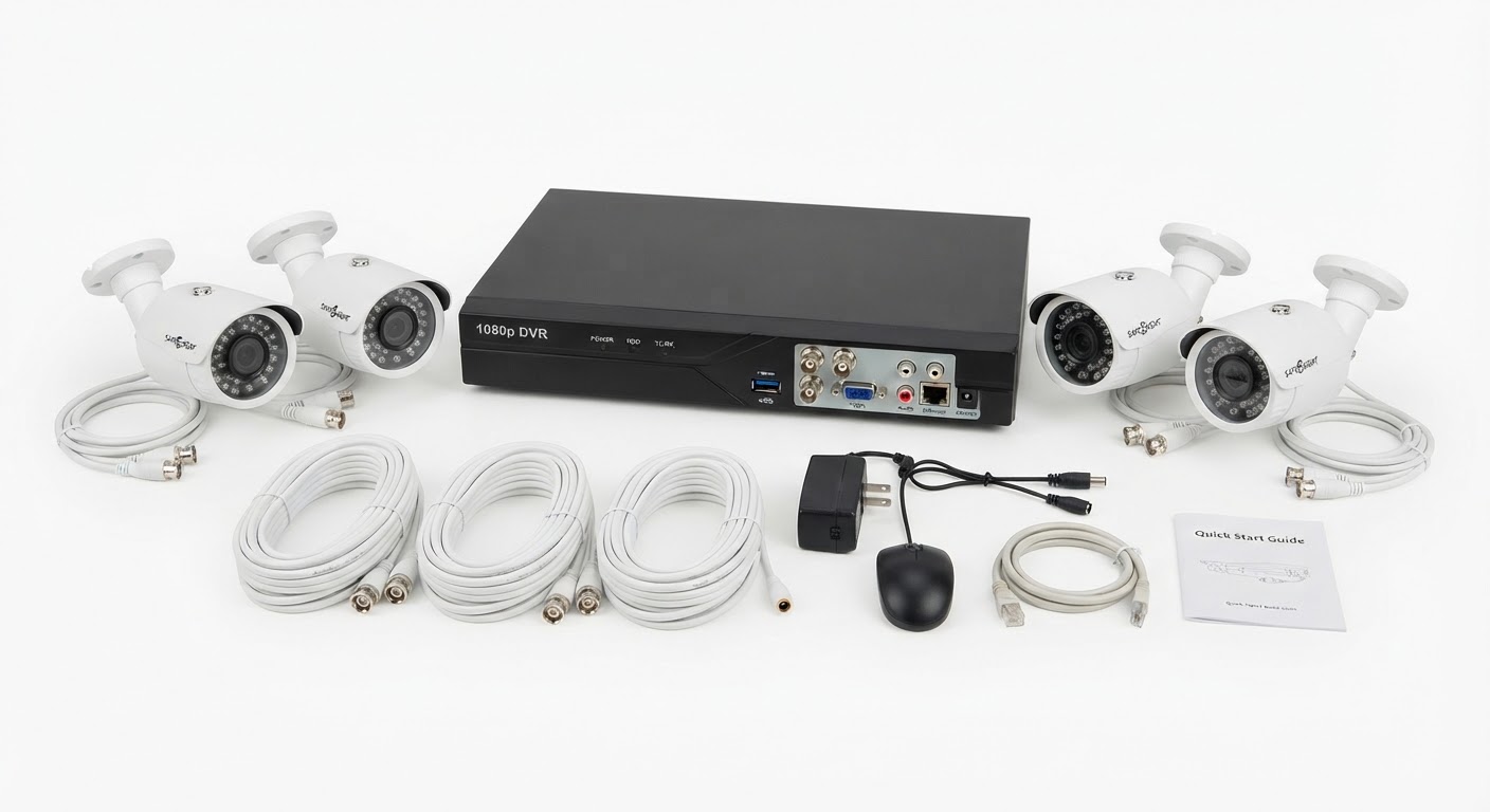 4-Camera 1080p DVR Kit — Night Vision — 1080p Recording · 30m Night Vision · IP66
